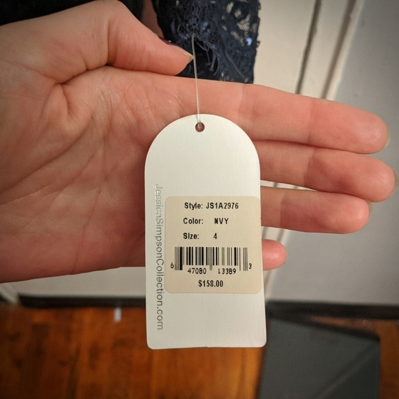 Jessica Simpson navy one shoulder sequin dress - Picture 5 of 6